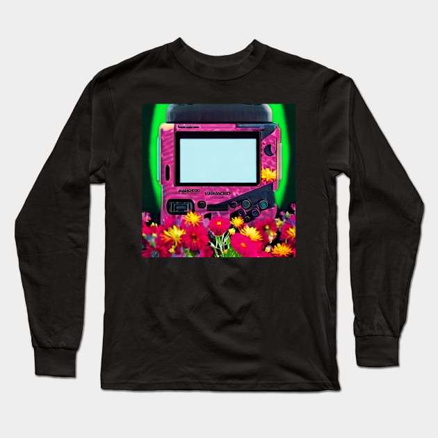 Gameboy and flowers Long Sleeve T-Shirt by DESIGNWELTS